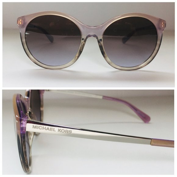 Michael Kors Round Purple Silver Sunglasses NWOT